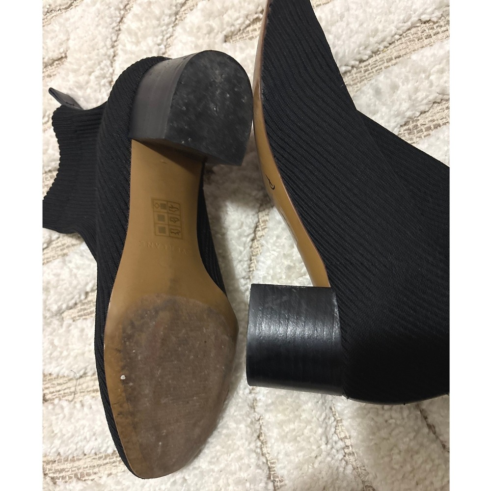 Everlane Glove Boot ReKnit Black Ribbed Knit Block Heel Ankle Boots Womens 10 - Picture 4 of 7